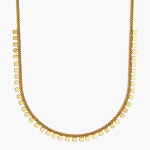 J. Crew Circle Square Charm Necklace NWT